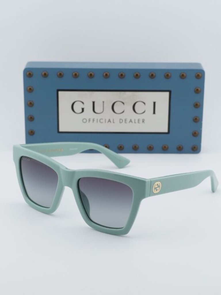 Gucci Gg1714s 004 Square Women Sunglasses - Green / Grey
